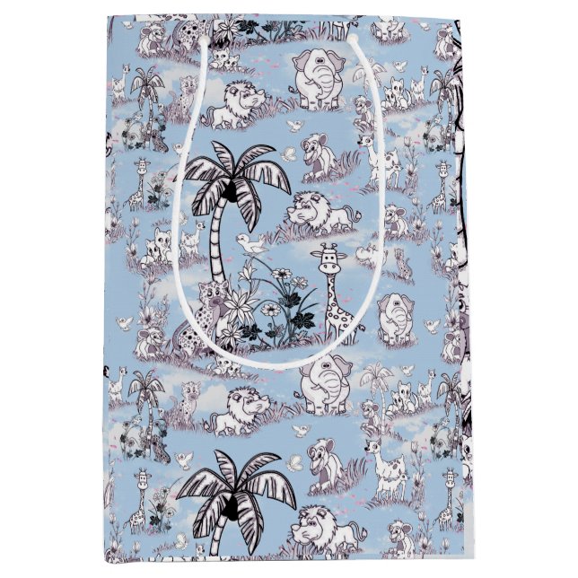 Coloring-in line-drawing Art Medium Gift Bag (Front)