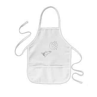 Coloring Outline Stars Moon Space Shuttle aprons