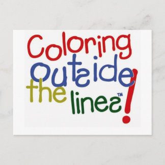 Coloring Outside the Lines Postcard