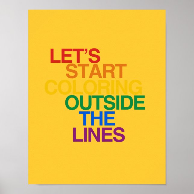 COLORING OUTSIDE THE LINES POSTER (Front)