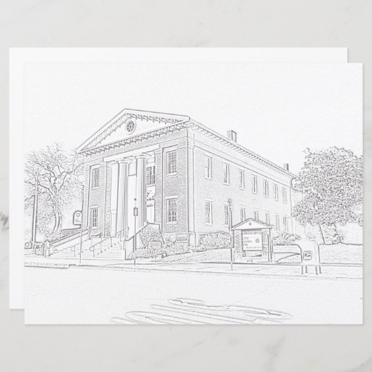 Coloring Page - Benicia State Capital Building (Front/Back)