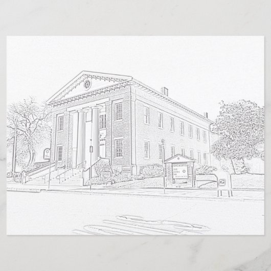 Coloring Page - Benicia State Capital Building (Front)