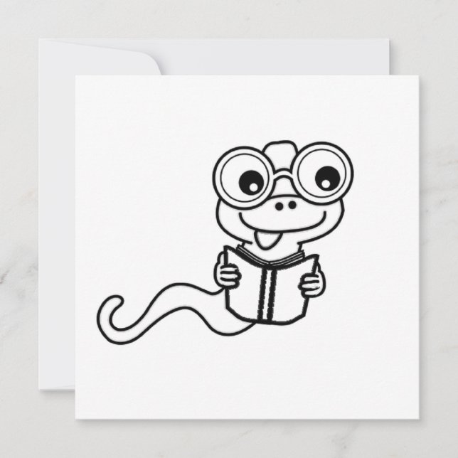 Coloring page book worm (Front)