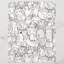 Coloring Page Cat's Meow Scrapbook Paper