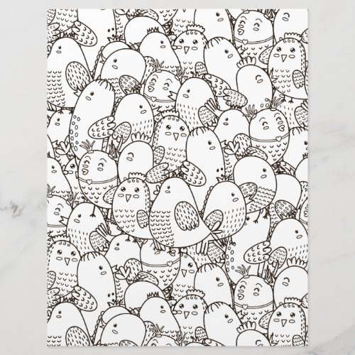 Coloring Page Morning Chirp Scrapbook Paper