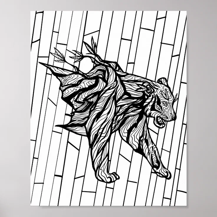 Coloring Page - Year of the Tiger Poster | Zazzle