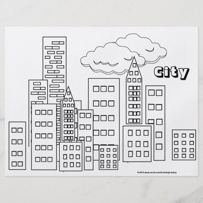 Coloring Pages  City   25 Pack Personalized Flyer