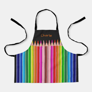 Coloring Pencils custom name Apron