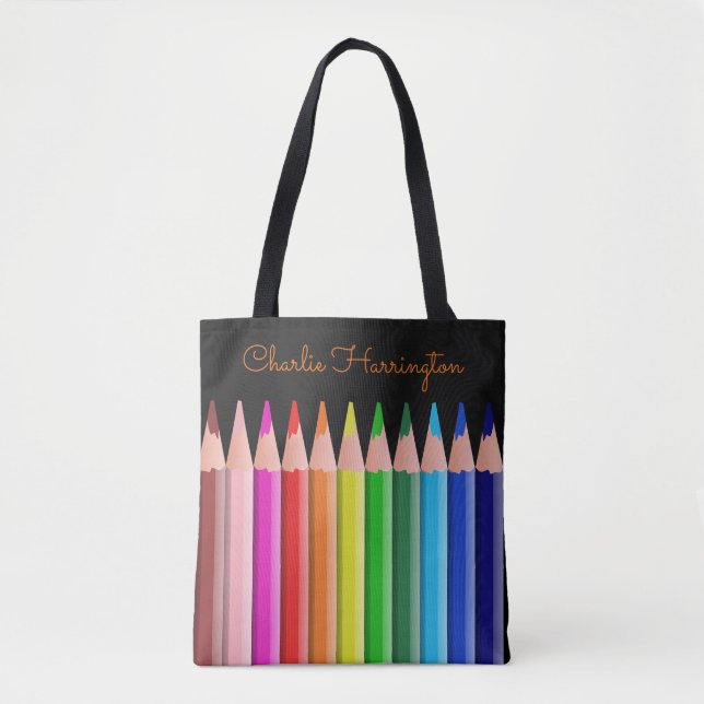 Coloring Pencils custom name bags (Front)