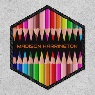Coloring Pencils custom name Patch