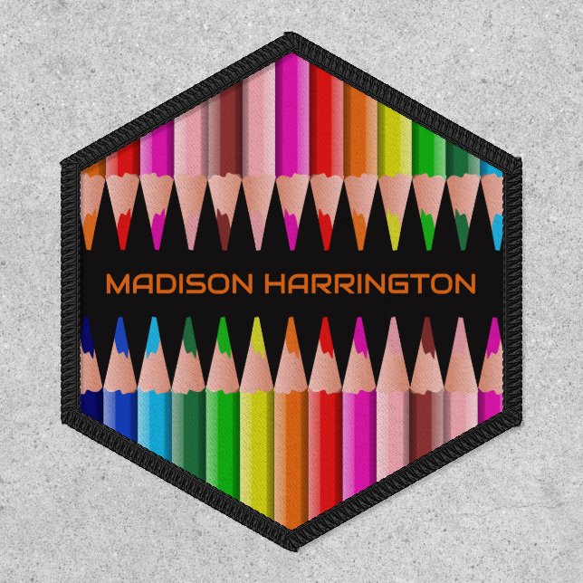 Coloring Pencils custom name Patch (Front)