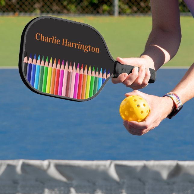 Coloring Pencils custom name Pickleball Paddle (Insitu)