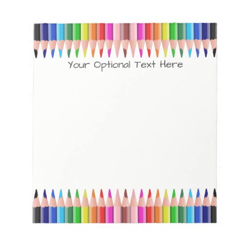 Coloring Pencils custom notepad