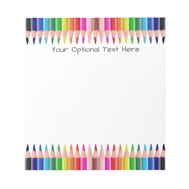 Coloring Pencils custom notepad (Front)