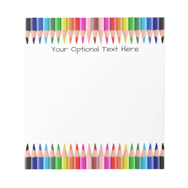 Coloring Pencils custom notepad | Zazzle