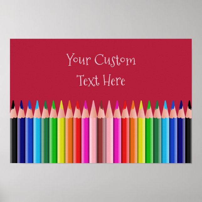 Coloring Pencils custom poster (Front)