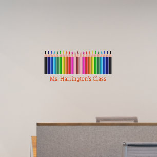 Coloring Pencils custom text Wall Decal