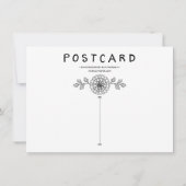 Coloring Postcard Fancy Floral Design (Back)