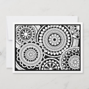 Coloring Postcard Modern Mandala Design