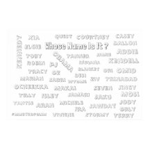 Coloring Poster36x24 / Unisex Names / DOWNLOADS