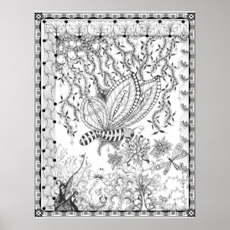 Coloring Poster "MrsDee's Butterfly Kisses"