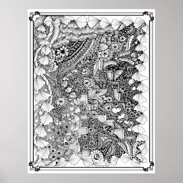 Coloring Poster "Steps of Art" (Front)