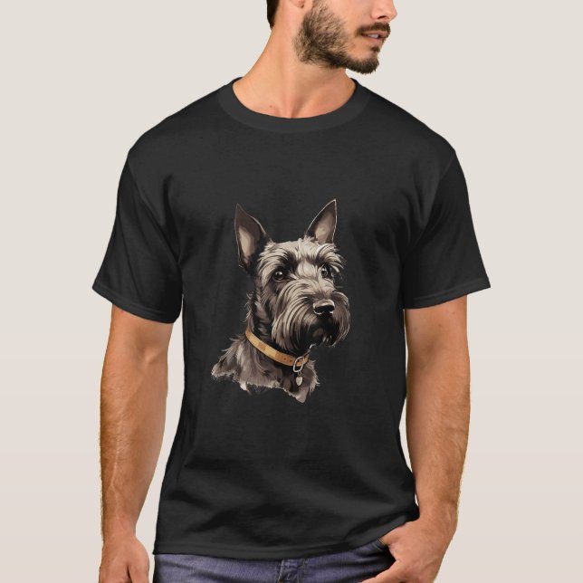 Coloring Scottish Terrier Dog Puppies Scottish Ter T-Shirt (Front)