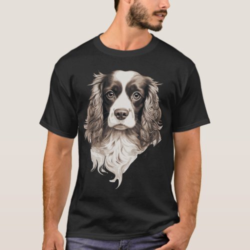 Coloring Spaniel Dog Puppies Spaniel Mom fan Lover T_Shirt