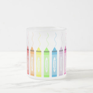 Coloring Time! Frosted Glass Coffee Mug