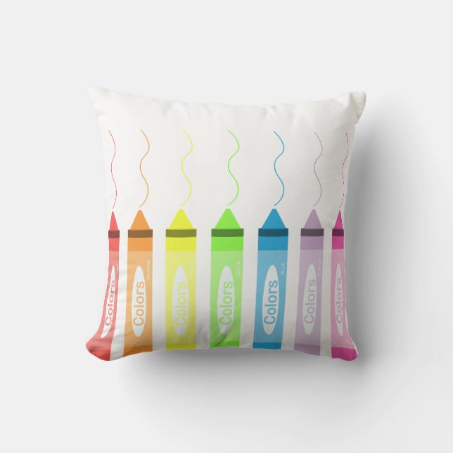 Coloring Time! Throw Pillow (Front)