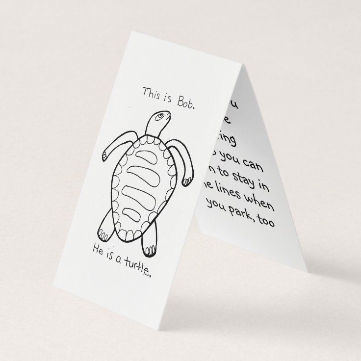 Coloring Turtle Parking Prank Card | Zazzle