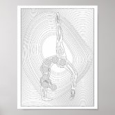 Yoga Chakra Poses Poster - 74 Old Paper Grunge