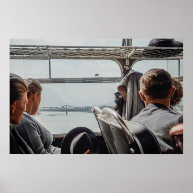 Colorized 1968 European Countryside Bus Ride Poster (Front)