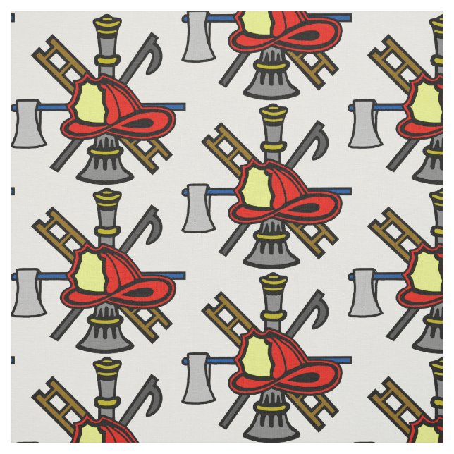 Colorized Fire Service Logo Fabric (Swatch)