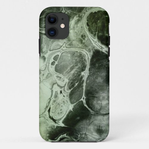 Colorized Marble Stone Texture _ Green iPhone 11 Case