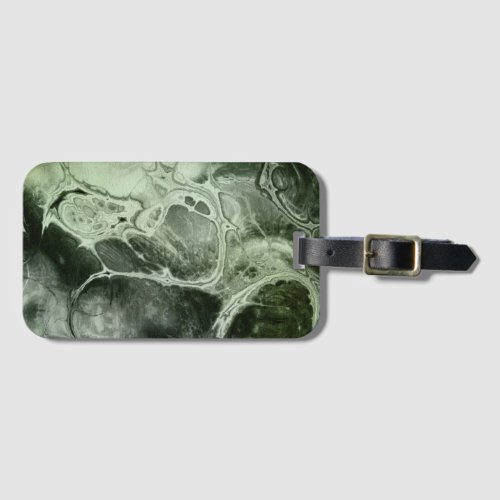 Colorized Marble Stone Texture _ Green Luggage Tag
