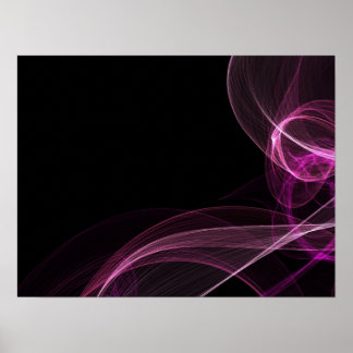 Colorized Ribbons - Pink Poster