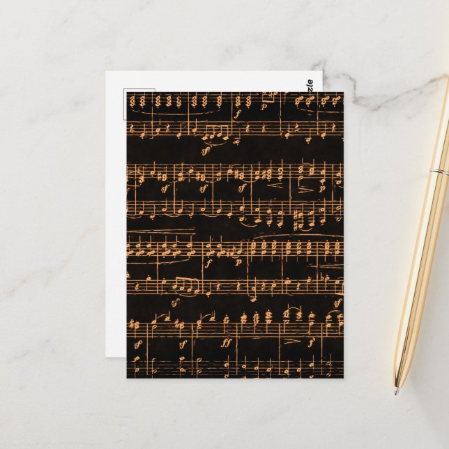 Colorized Sheet Music Postcard (Front/Back In Situ)