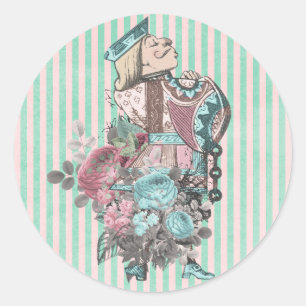 Colorized Vintage Wonderland Knave Classic Round Sticker