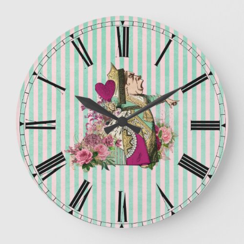 Colorized Vintage Wonderland Queen Large Clock