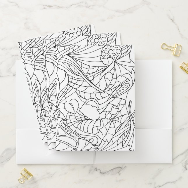 ColorMe Black and White Coloring Pocket Folder (In Situ)