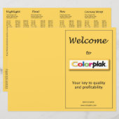Colorplak pricing brochure (Front/Back)