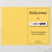 Colorplak pricing brochure (Front)