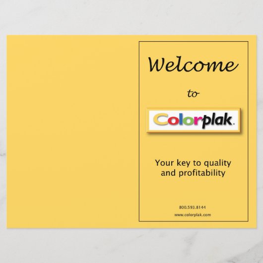 Colorplak pricing brochure (Front)