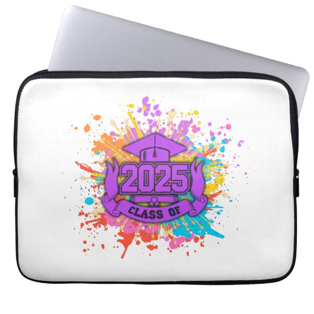 ColorPop Class of 2025 Neoprene Laptop Case (Front)