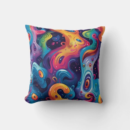 Colors Abstract Throw Pillow