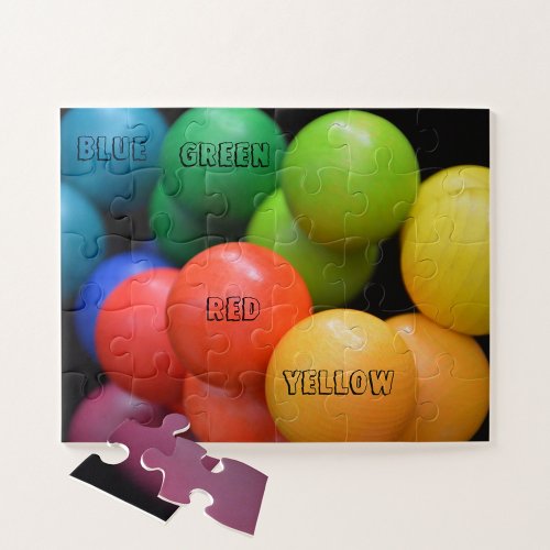 Colors and Balls Colorful Fun Learning Jigsaw Puzzle