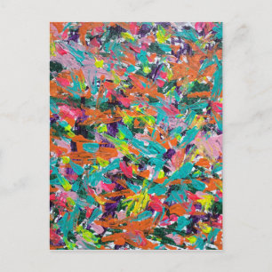 Colors and Expressions in Acrylic Paint Postcard