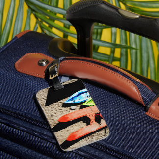 colors and shadows on the beach luggage tag