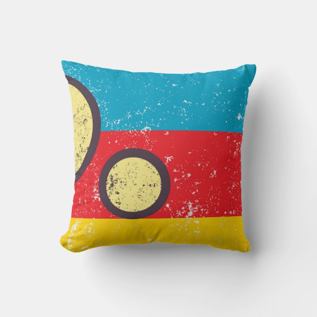 colors and shapes throw pillow (Front)